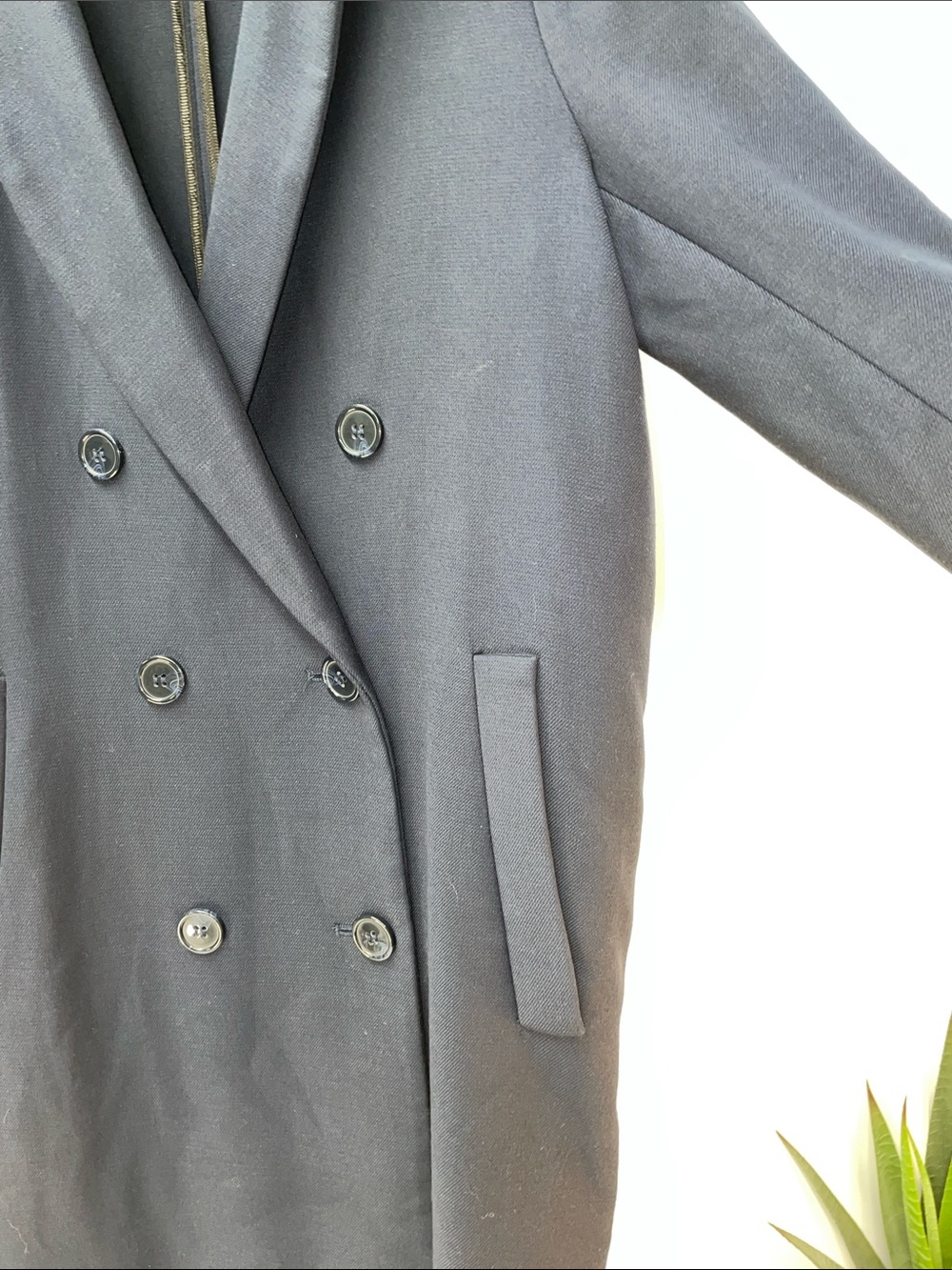 H&M WOMENS DOUBLE BREASTED LONG COAT FTL-05-060 - Picture 3 of 8